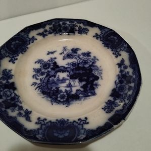 Vintage Japan T F & Co blue plate